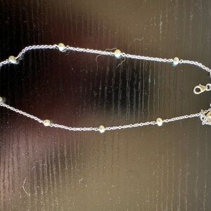 Elegant Silver Beaded Necklace
